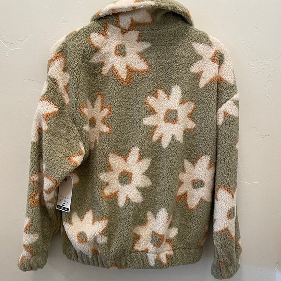 Billabong First Light Floral Teddy Sherpa Jacket NWT - Picture 7 of 7